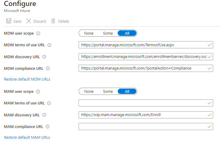 Basic configuration of enrollment devices in Intune