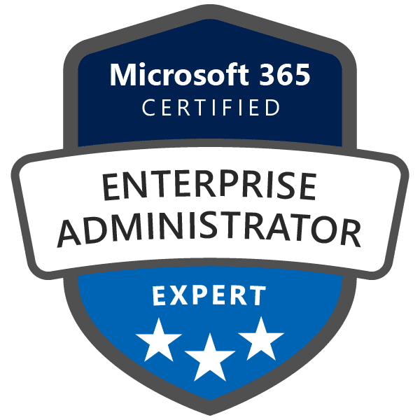 I am Microsoft 365 Certified: Enterprise Administrator Expert